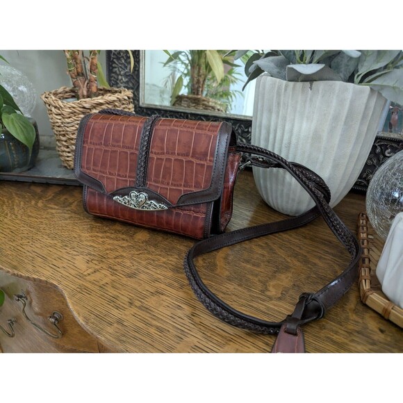 Marc Chantal MC Vintage Brown And Black Purse shoulder - Picture 2 of 16